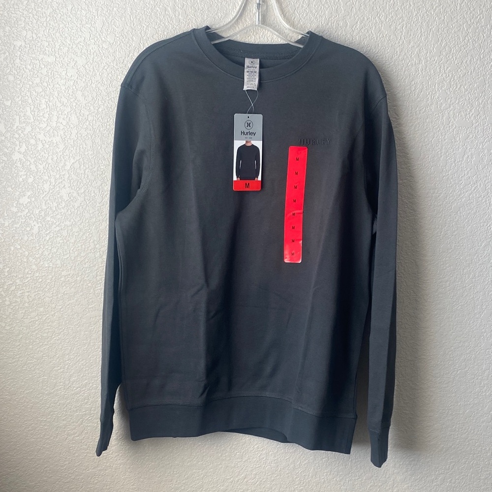 Hurley Men's Long Sleeve Pullover  Cotton Blend Medium/Gray (Reduced Price)